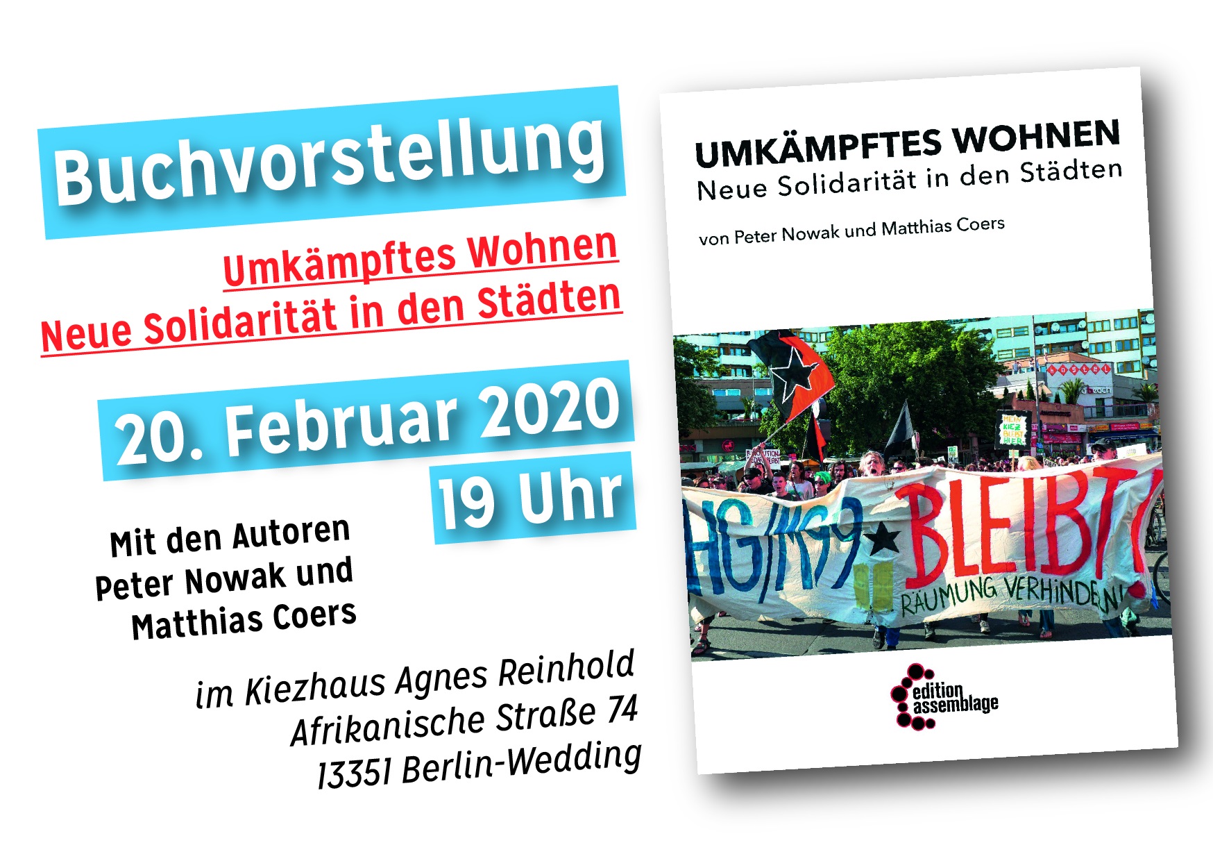 Buchvorstellung umk mpftes wohnen neue solidarit t in den st dten